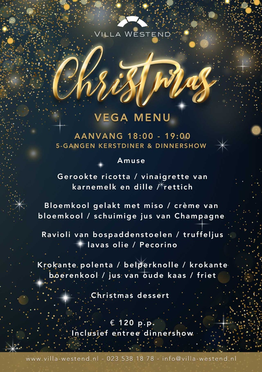 kerst Vega menu